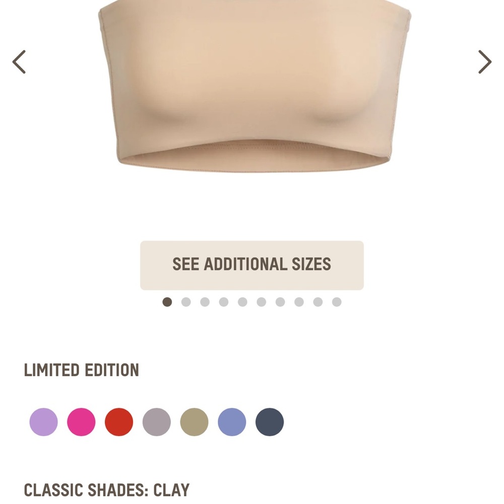 Skims Fits Everybody Bandeau bra (in sand); size L